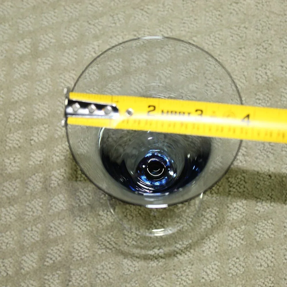 Mikasa Estate Light Blue Amber Ice Tea Glasses, Wine Goblets Set of 2